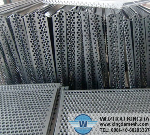 Powder coating perforated steel