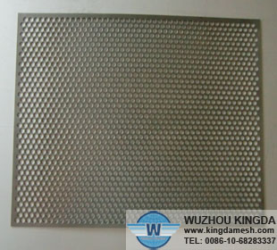 Powder coating perforated steel