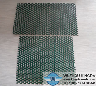 Perforated sheet powder coated