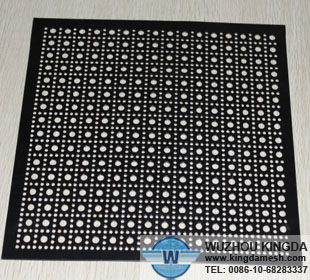 Perforated sheet powder coated