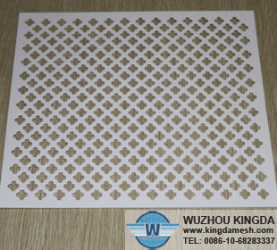 Perforated sheet powder coated