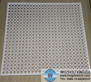Perforated sheet powder coated