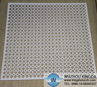 Perforated sheet powder coated