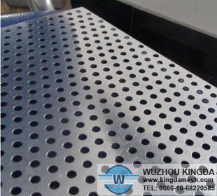 Perforated stainless steel plate