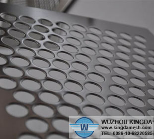Perforated stainless steel plate