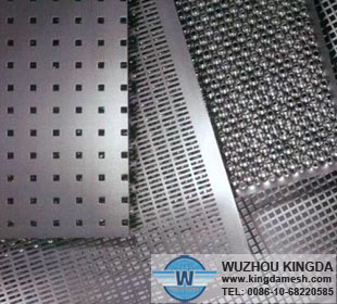 Perforated stainless steel plate