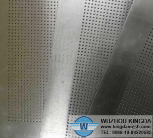 Perforated stainless steel plate