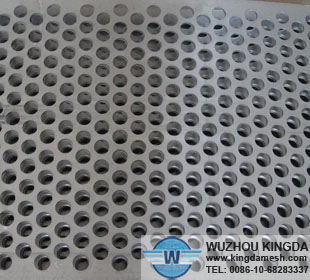Punched steel panel