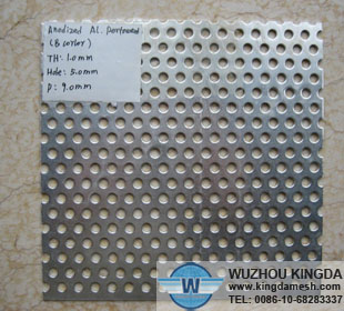 Perforated steel panel
