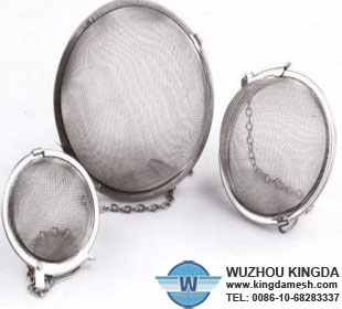 Wire mesh round tea strainer