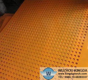 Perforated powder coated panels