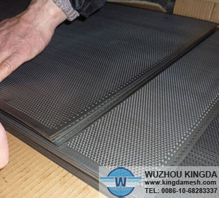 Perforated powder coated panels