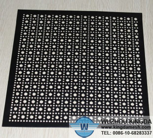 Perforated powder coated panels