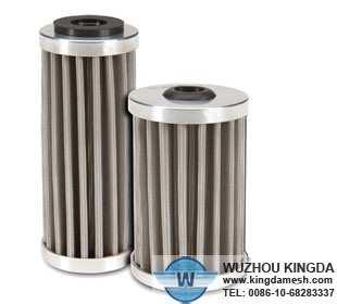 Stainless pleated mesh filter