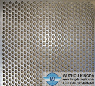 Stainless steel sheet with holes