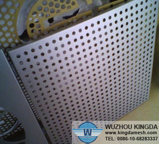 Perforated aluminum railing