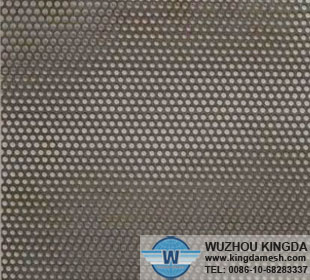 Perforated mesh security screen