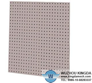 Perforated metal pegboard