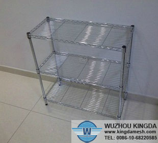 Metal storage shelves