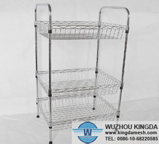 Wire basket shelving