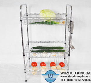 Wire basket shelving