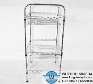 Wire basket shelving
