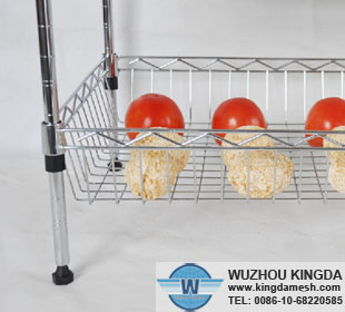 Wire basket shelving