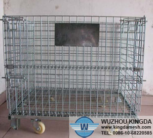 Metal industrial baskets with wheels