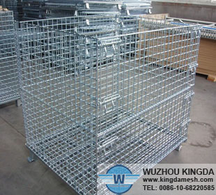 Wire mesh cage pallet