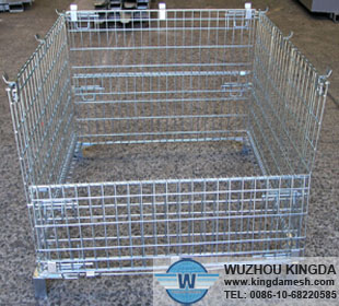 Wire mesh cage pallet