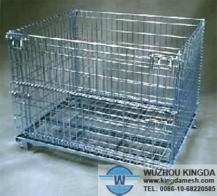 Wire mesh cage pallet