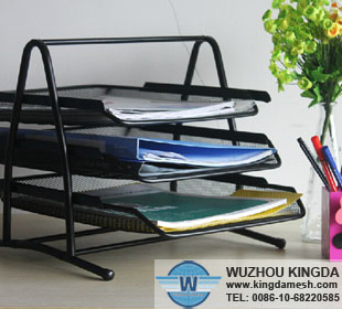 Wire mesh stack desk tray