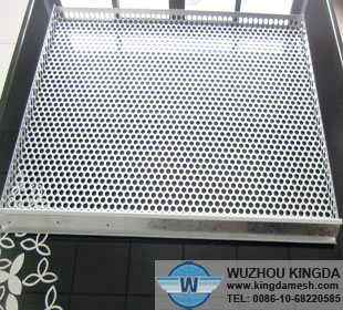 Perforated metal storage