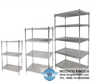 Metal shelving racks