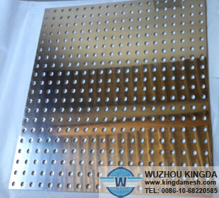Stainless sheet with holes