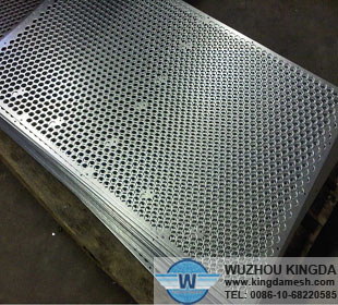 Stainless sheet with holes