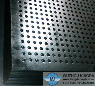 Stainless sheet with holes