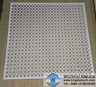 White perforated metal