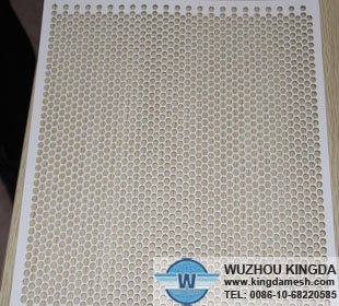 White perforated metal