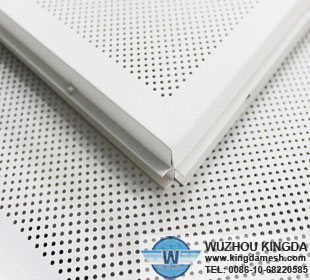 White perforated metal