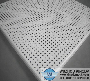 White perforated metal