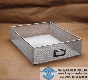 Wire mesh file basket