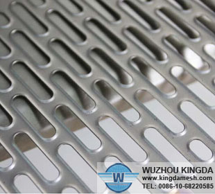 Perforated slotted stainless steel panel