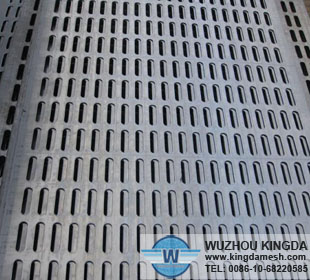 Perforated slotted stainless steel panel