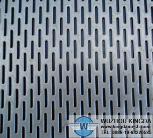 Perforated slotted stainless steel panel