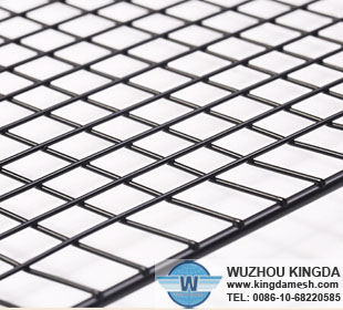 Powder coated wire grids black