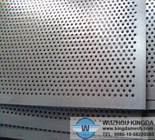 Perforated aluminum security mesh