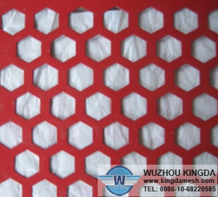 Hexagon hole perforated sheets