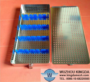 Rectangular perforated metal baskets