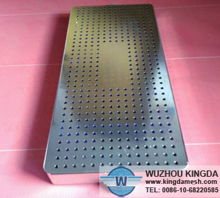 Rectangular perforated metal baskets